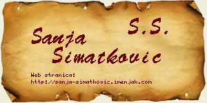 Sanja Simatković vizit kartica